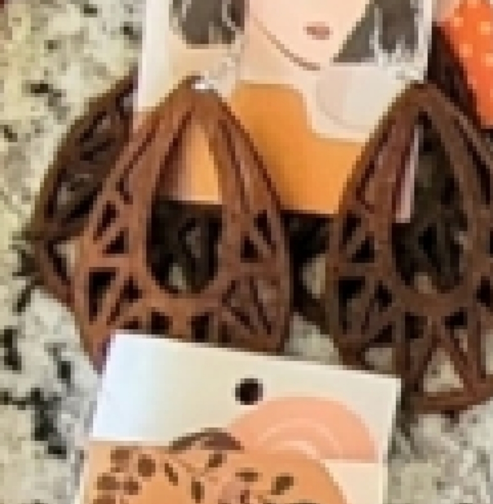 NWT Bohemian Wood Earrings Laser cut in natural light weight wood. Colors-NEW